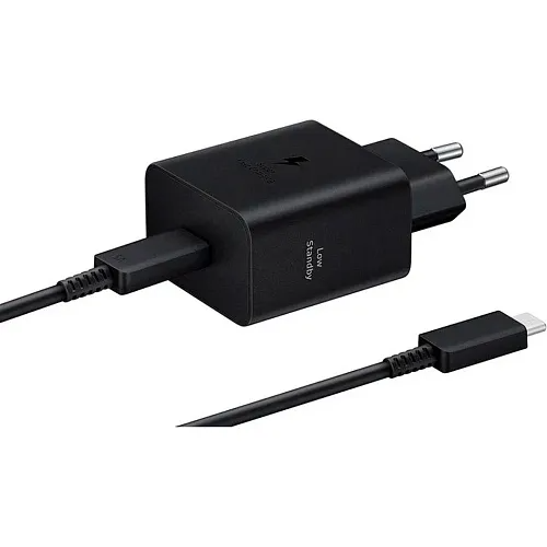 Мережевий зарядний пристрій Samsung 45W + Cable USB-C to USB-C Black (EP-T4511XBEGEU)